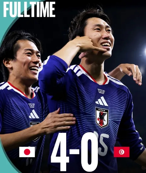 日本4-0突尼斯创亚洲球队世界杯最大胜绩，整体性碾压个体优势
